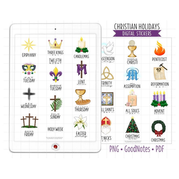 Christian Stickers PNG, JPG, PDF