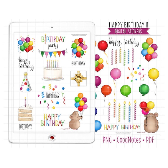 Printable Stickers for Happy Birthday Party