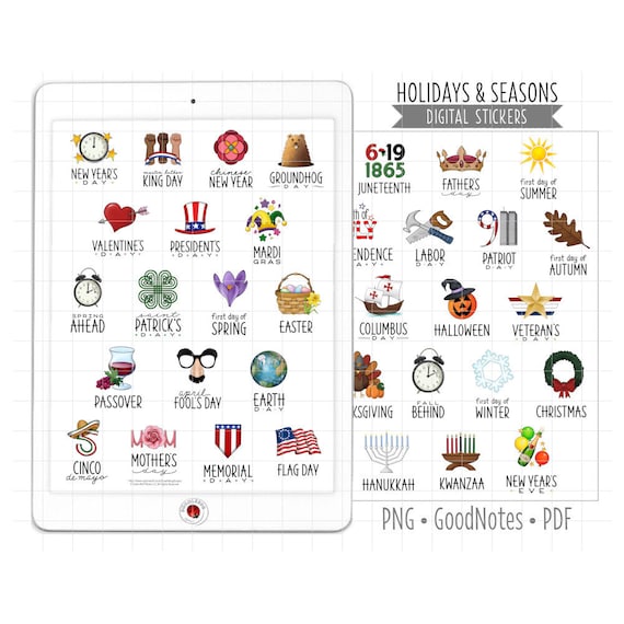 Christmas Holidays Planner Stickers I Holiday Stickers