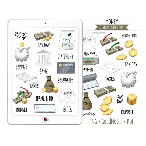 Tax stickers Planner stickers , calendar stickers PDF digital download  stickers