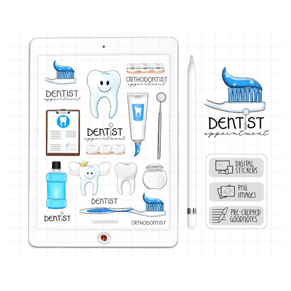 Paper or Scrapbook DENTIST APPOINTMENT Stickers perfect for your