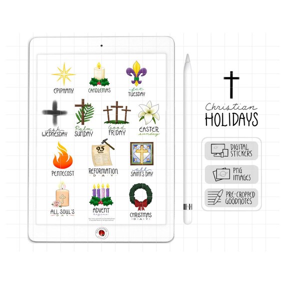 Christian Holidays Digital Planner Stickers Goodnotes Etsy Christian Holidays Digital Planner Stickers Goodnotes Etsy