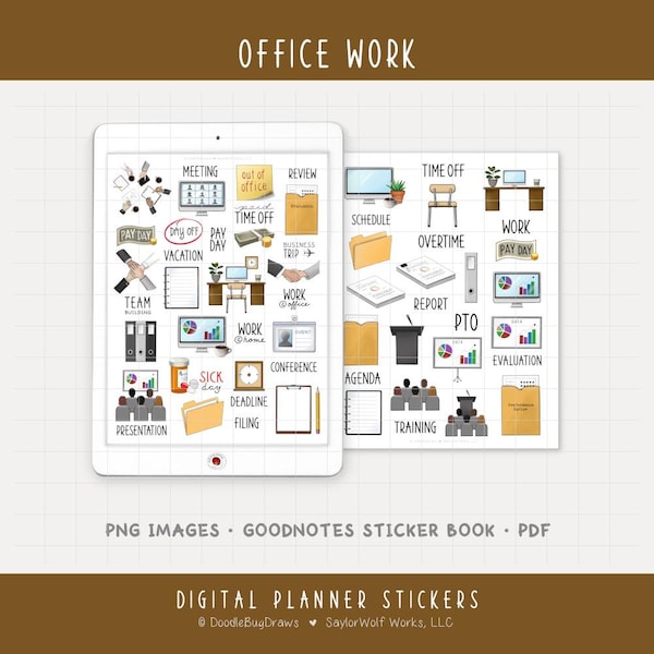 Office Work Stickers - Etsy