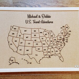 USA Map Cork Board | Push Pin Map For Office, Classroom, Or Home Decor
