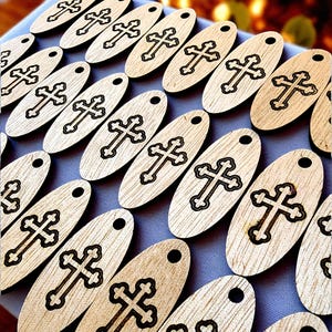 Set of 10 Laser Cut and Engraved Gift Tags, Personalized Gift Tags, Custom Wooden Tags, Tags for Handmade Products, Business Promotion image 10
