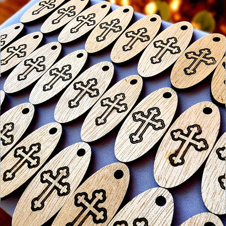 Set of 10 Laser Cut and Engraved Gift Tags, Personalized Gift Tags, Custom Wooden Tags, Tags for Handmade Products, Business Promotion image 10