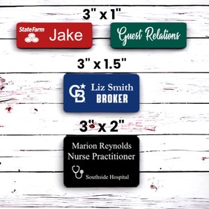 High Quality Engraved Acrylic Name Tag, Personalized Magnetic Name Tag, Custom Name Badge for Work Business or School