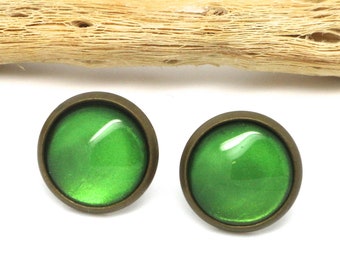 clous d'oreilles verts *gecko* n° 188