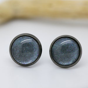 Grey Cabochon Earring *Grey jazz* - unique gift ideas by CrystalsAndPearlsIH Nr. 100