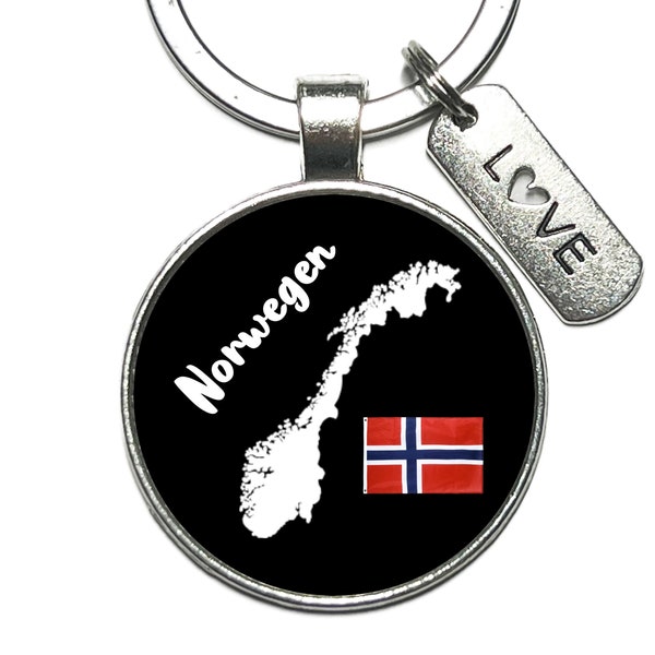 Norwegen Silhouette Schlüsselanhänger