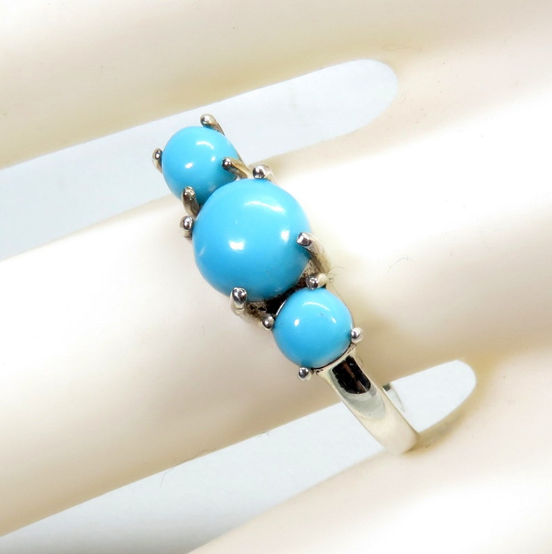 Excellent Silver Ring Turquoise Gemstone Ring 925-Silver Ring AAA Quality Round Cabochon Ring Antique Silver Jewelry For Men /& Women 2.12gms
