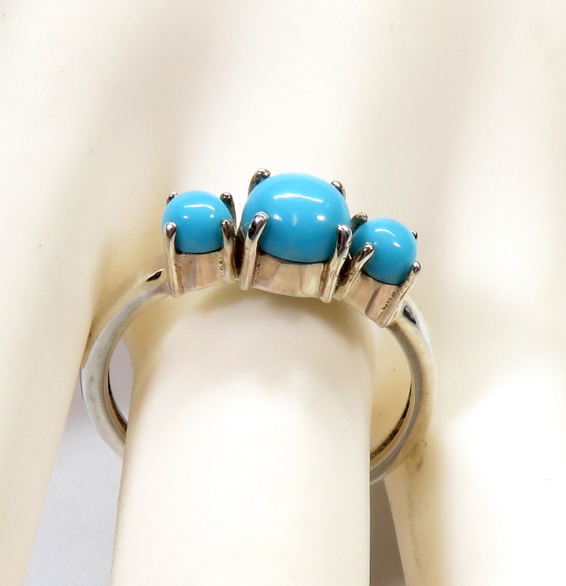 Excellent Silver Ring Turquoise Gemstone Ring 925-Silver Ring AAA Quality Round Cabochon Ring Antique Silver Jewelry For Men /& Women 2.12gms