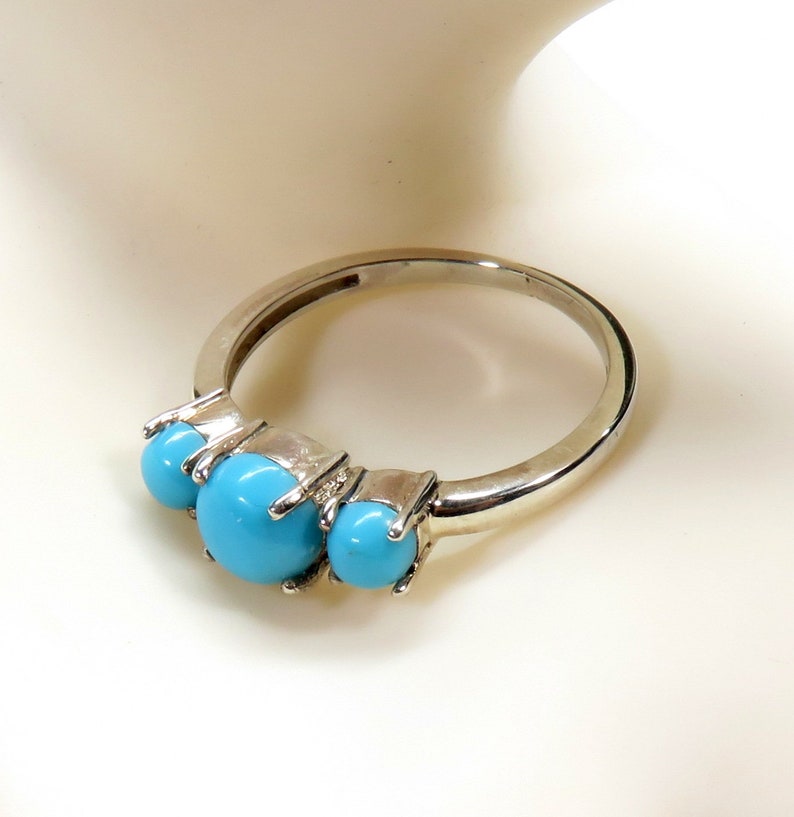 Excellent Silver Ring Turquoise Gemstone Ring 925-Silver Ring AAA Quality Round Cabochon Ring Antique Silver Jewelry For Men /& Women 2.12gms