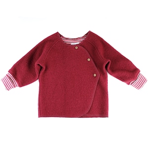 Merino Walk Schlüttli cardigan wrap sweater rasp red