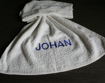 Petite serviette pour voyager avec nom