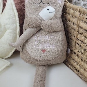 Kuscheltier Otter personalisiert, Kuscheltier personalisiert, Babygeschenk Geburt, Personalisiertes Kuscheltier, Geschenk Geburt, Taufe Bild 5