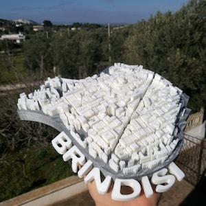 Brindisi - puzzle 3D - city map - Italy Apulia