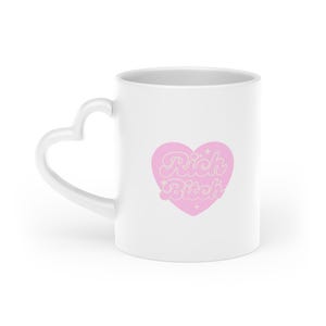 Rich B Heart-Shaped Mug, Romantic Coffee Cup, Valentine&#39;s Day Gift, Cute Tea Mug, Love-Themed Drinkware