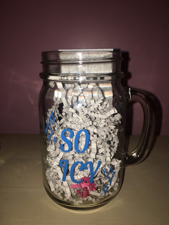 So Icy Mason Jar tasse Tasse en verre Tasse à boire Coupe Etsy France