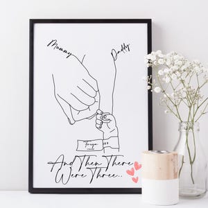 Regalo personalizzato per la famiglia del bambino - Stampa per la nuova famiglia, ricordo del neonato, regalo per baby shower, compleanno della neomamma, regalo unico per i genitori, stampa