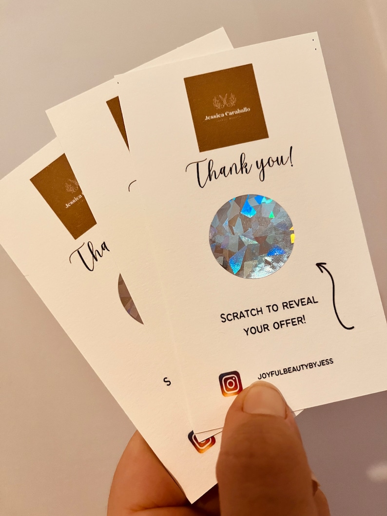 Personalised Business Scratch Cards Small Business Etsy Australia