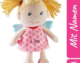HABA Stoffpuppe Finja, personalisierter Schutzengel als Trostgeschenk, bestickt
