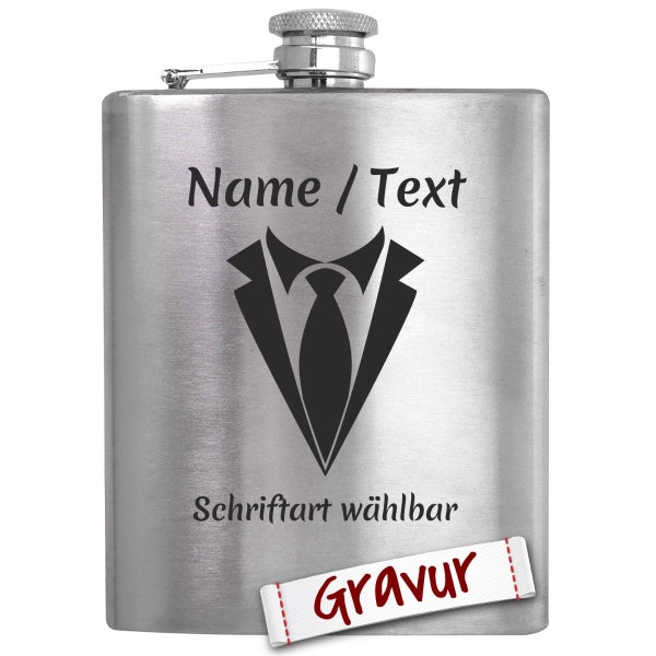 Trauzeuge Geschenk Flachmann zur Hochzeit mit Gravur personalisiert, Geschenkidee zum Hochzeitstag, Fragen Willst du mein Trauzeuge sein