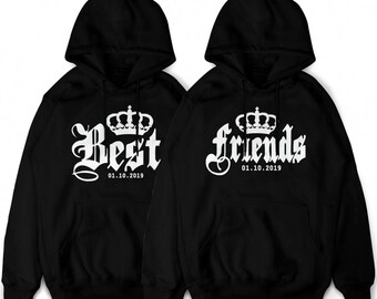 Hoodie SISTER 01 Best Friends Pullover Beste Freundin Pärchen Couple JGA WOW