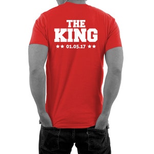 The King Shirt Partner Shirt His Queen Pärchen T-Shirts mit WUNSCHDATUM Bild 6