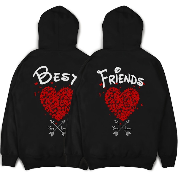 Best Friends Pullis für beste Freundinnen BFF Hoodies Freundschafts Pullover Herzen XS - 3XL Million Threads ®