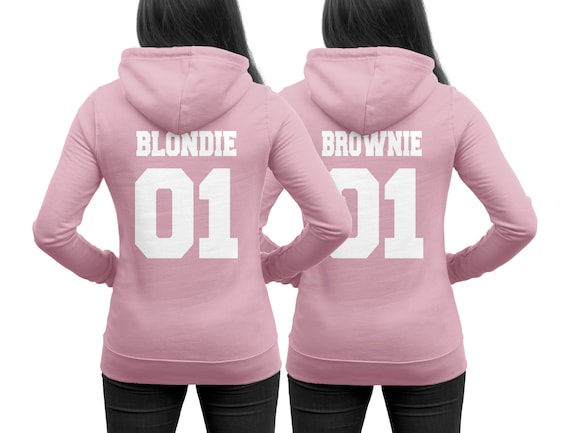 De schuld geven Weggelaten restaurant Blondie 01 Brownie 01 Trui Koppels Trui Hoodies Koppels Roze - Etsy  Nederland