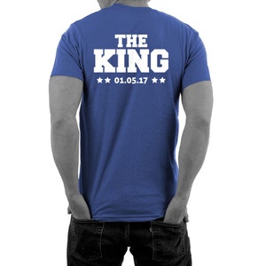 The King Shirt Partner Shirt His Queen Pärchen T-Shirts mit WUNSCHDATUM Bild 2