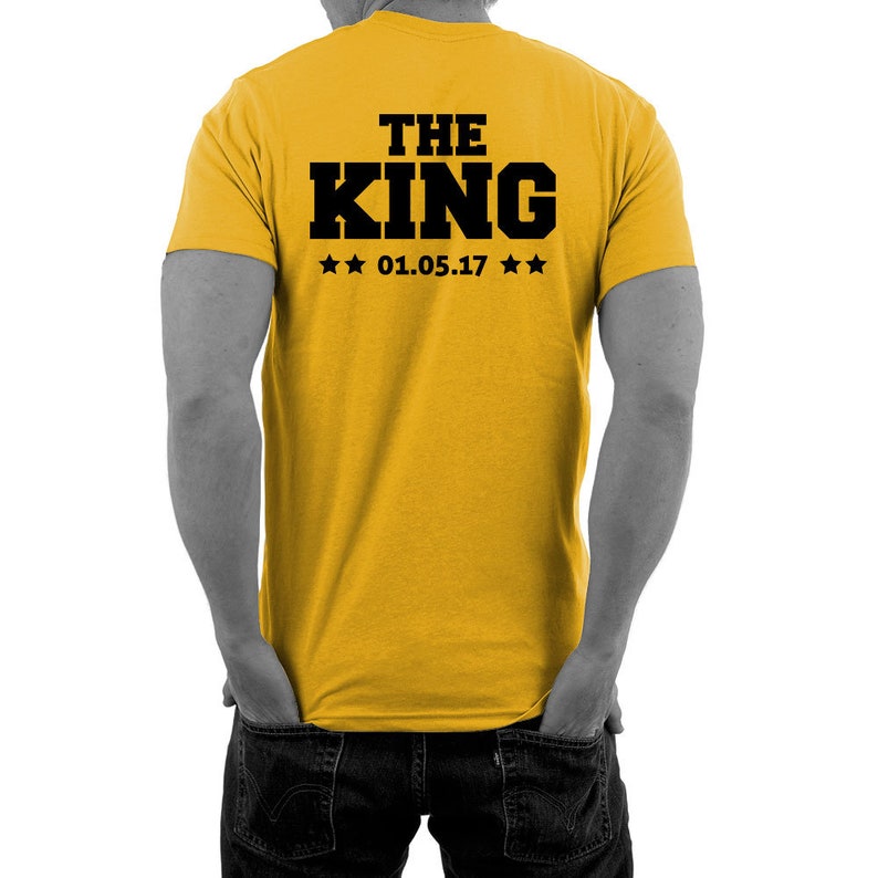 The King Shirt Partner Shirt His Queen Pärchen T-Shirts mit WUNSCHDATUM Bild 8