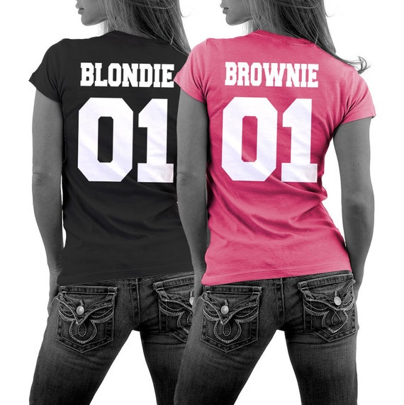 Blondie 01 Brownie 01 T Shirts Best Friend Blondie Brownie Etsy