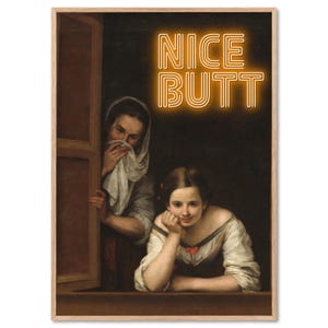 Poster "Bel sedere", immagine per bagno, decorazione per camera da letto, regalo per il bagno degli ospiti, regalo per trasloco, regalo di inaugurazione della casa, immagini divertenti, decorazione per la casa in stile Art Déco