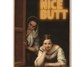 Mooie billen poster, badkamerfoto, slaapkamerdecoratie, gastentoilet cadeau, verhuiscadeau, grappige afbeeldingen, huisdecoratie, art deco