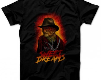 Sweet Dreams Freddy Chemise Halloween Krueger Cauchemar Horreur Culte Fan Amusant