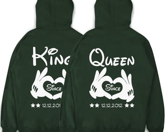 Pärchen Pullover Partner Pullover King Queen Mit Datum Matching
