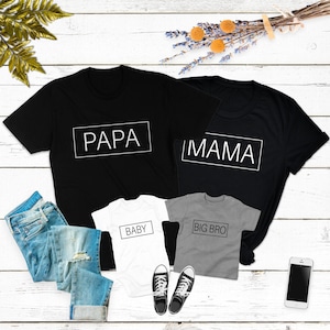 Family Outfit Mom Dad Mini Shirts Baby Gift T-Shirts Big Bro Bodysuit Lil Sis Big Sis Outfit for the Family Kids Shirts