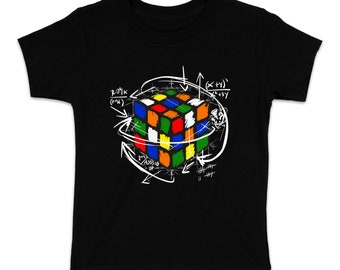 Children's Shirt Magic Cube T-Shirt Rubik's Cube Children's T-Shirt Printed