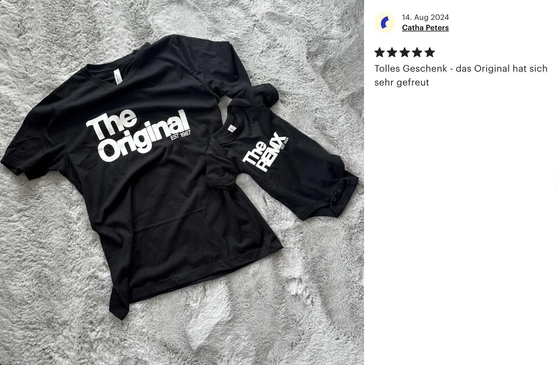 Coordinato t-shirt madre figlio the original the remix music Per la mamma