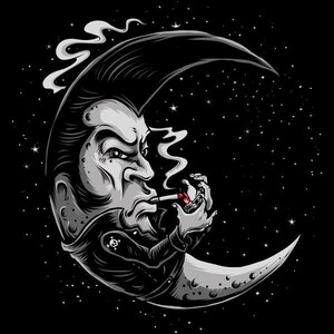 Rockabilly Moon T-Shirt Tattoo Hot Rod Shirt Zigarette Zigarre Rock n Roll Rebell Bild 3