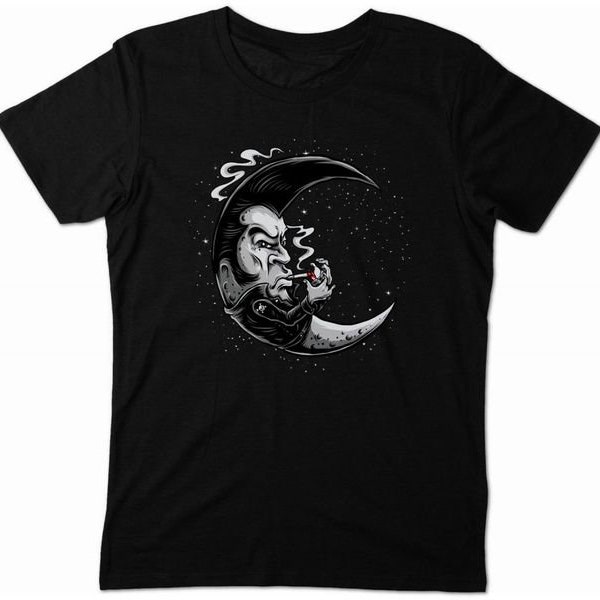 Rockabilly Moon T-Shirt Tattoo Hot Rod Shirt Zigarette Zigarre Rock n Roll Rebell