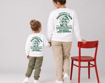 Christmas Crew Weihnachtspullover Familie personalisiert mit Wunschjahr - Partnerlook Sweatshirts Weihnachten für Mama Papa Kind Geschenk