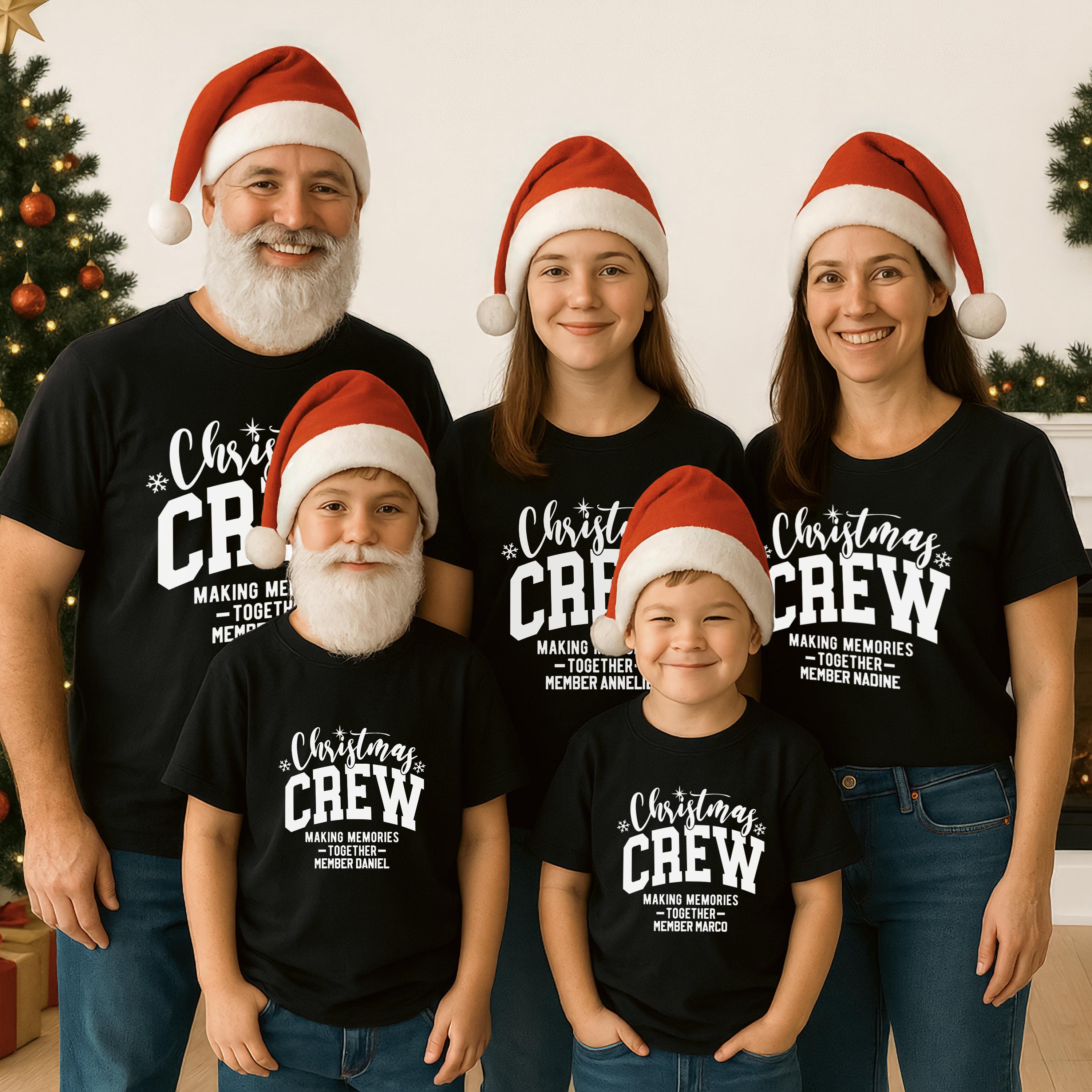 Personalisierte Christmas Squad T-Shirts Für Die Familie: Weihnachten 2025 Passende Familien Festliche Tops