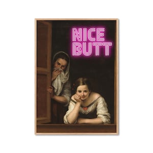 Badezimmer Bilder Lustig Nice Butt Poster Schlafzimmer Bild Gäste WC Deko Badezimmer Print Poster Vintage Deko Trendige Poster Art Deco