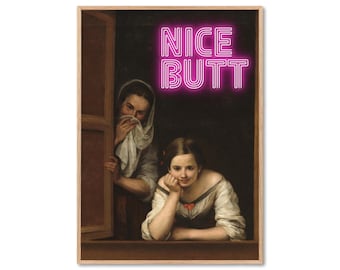 Grappige badkamerfoto's, poster met een mooi achterwerk, slaapkamerfoto, decoratie voor gastentoilet, badkamerprintposter, vintage decoratie, trendy poster, art deco