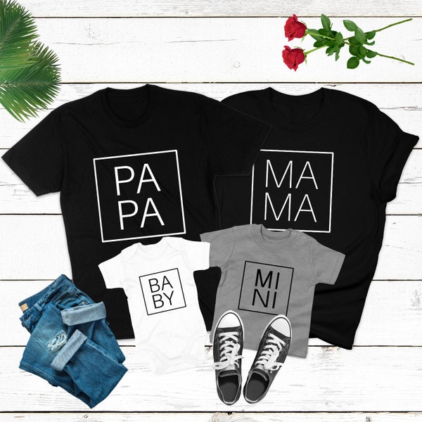 Familienoutfit Mama Papa Mini Shirts Baby Geschenk T-Shirts Big Bro Bodysuit Lil Sis Big Sis Outfit für die Familie Kinder Shirts