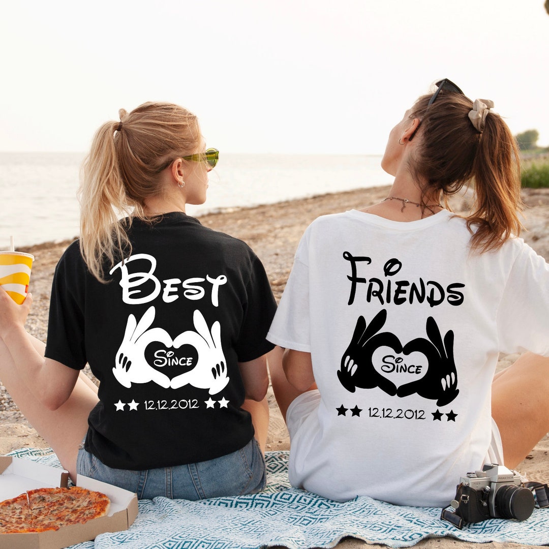 Etsy Shirts Couple Date for With Love BFF Couple Shirts Best - a SET Desired Best Friendship Friends T-shirts in XS T-shirts Friends 3XL