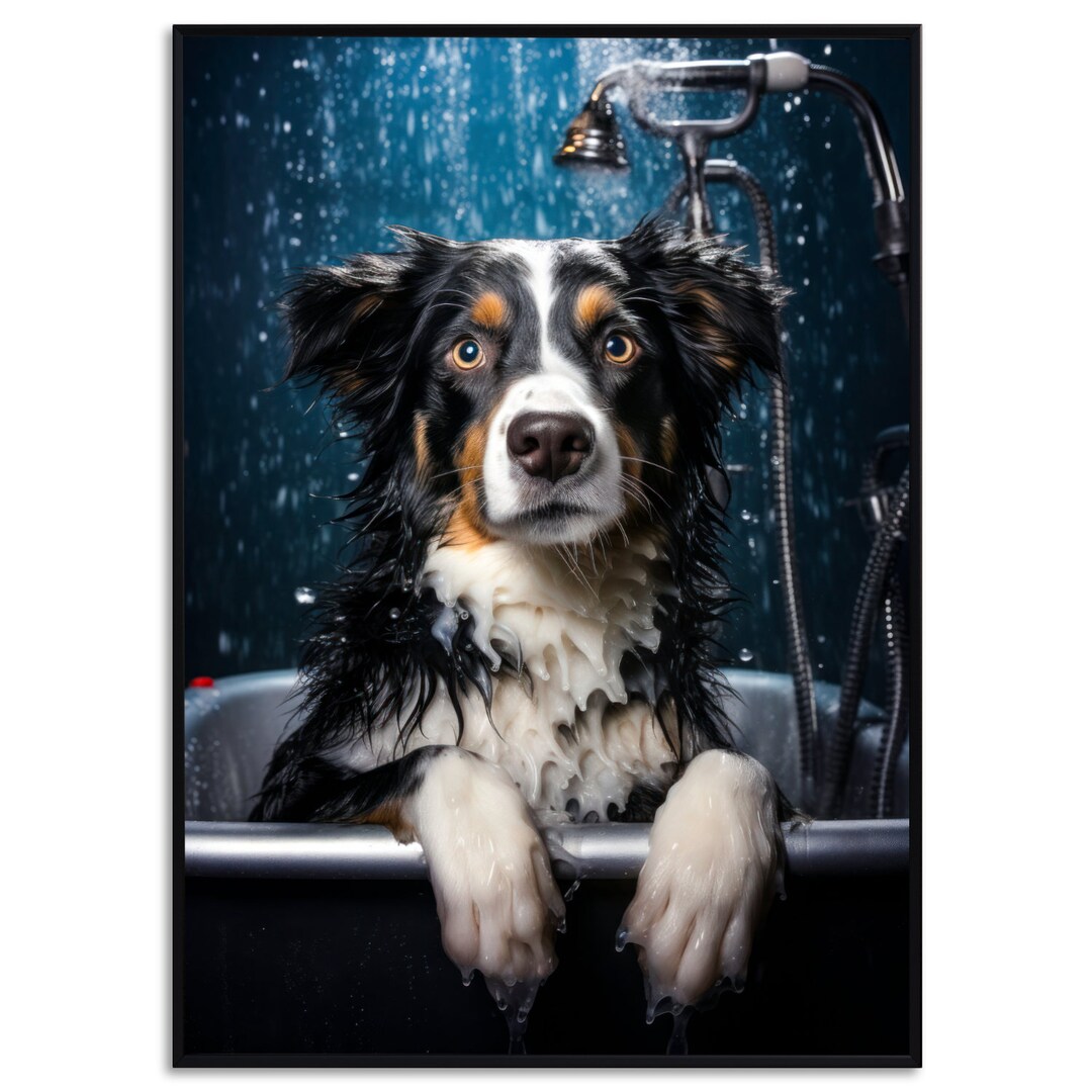 Independence Day Duschvorhang Mit Lustigen Hunden – 183 X 183 Cm, Wasserdicht, Patriotisches Design